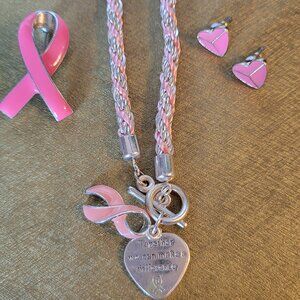 Breast Cancer Awareness Bracelet Set